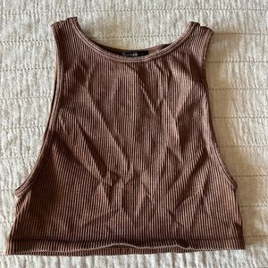 brown tank/crop top